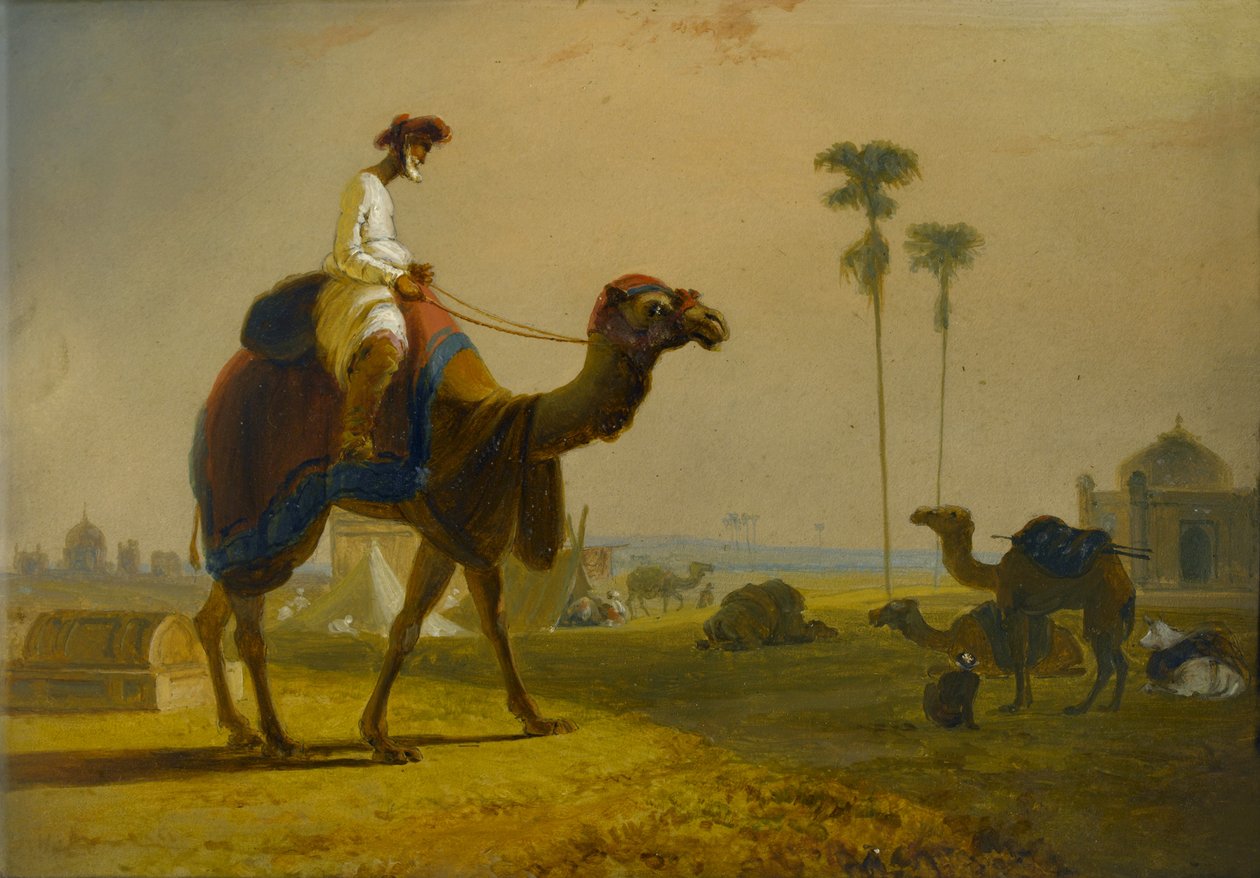 Wielbłąd Hirkarrah (Scena w Indiach Wschodnich), 1832 autorstwa William Daniell