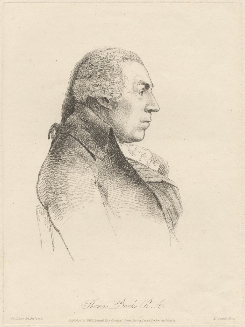 Thomas Banks, R.A. autorstwa William Daniell