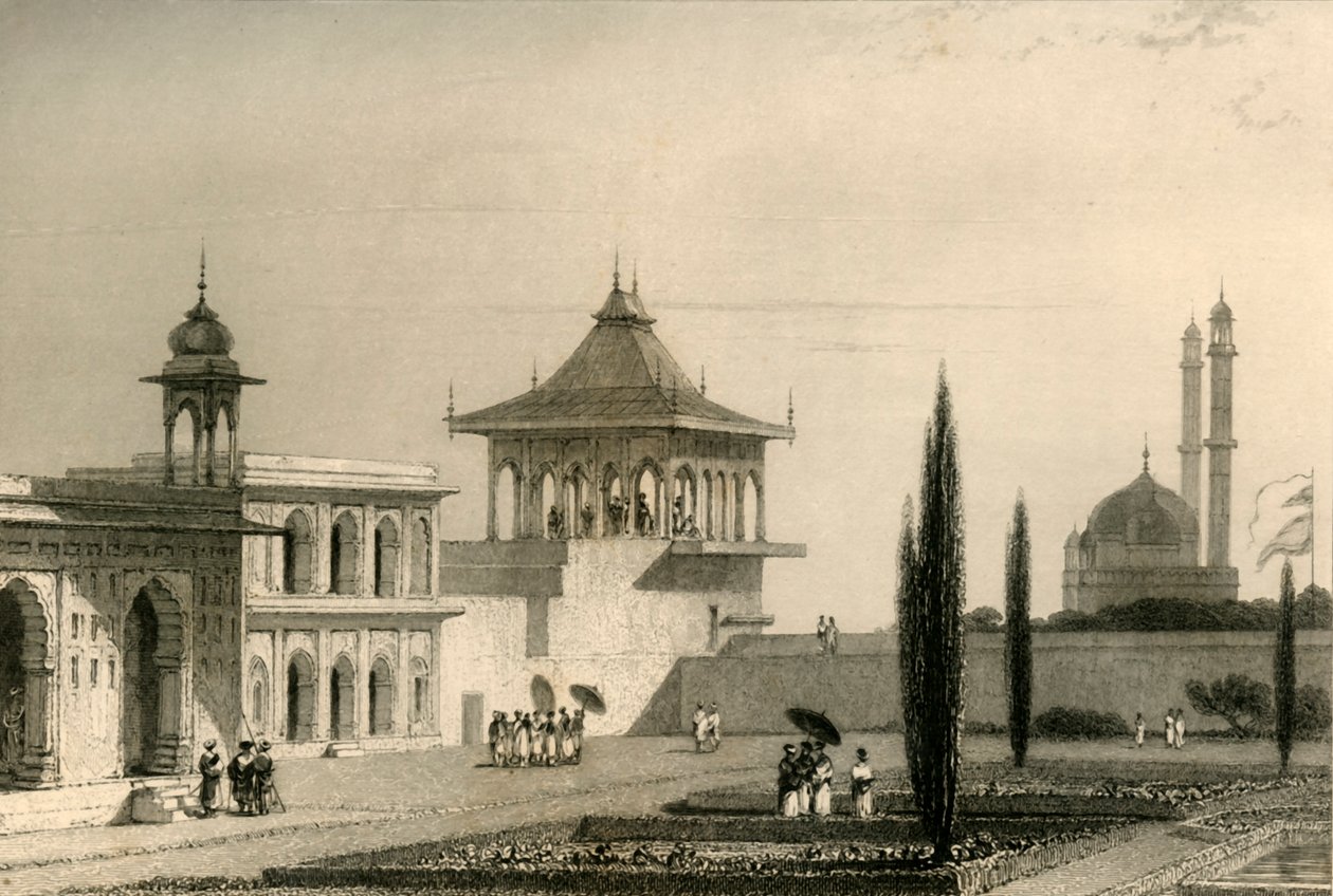 Widok w Ogrodzie Pałacowym, Lucnon, 1835. autorstwa William Daniell
