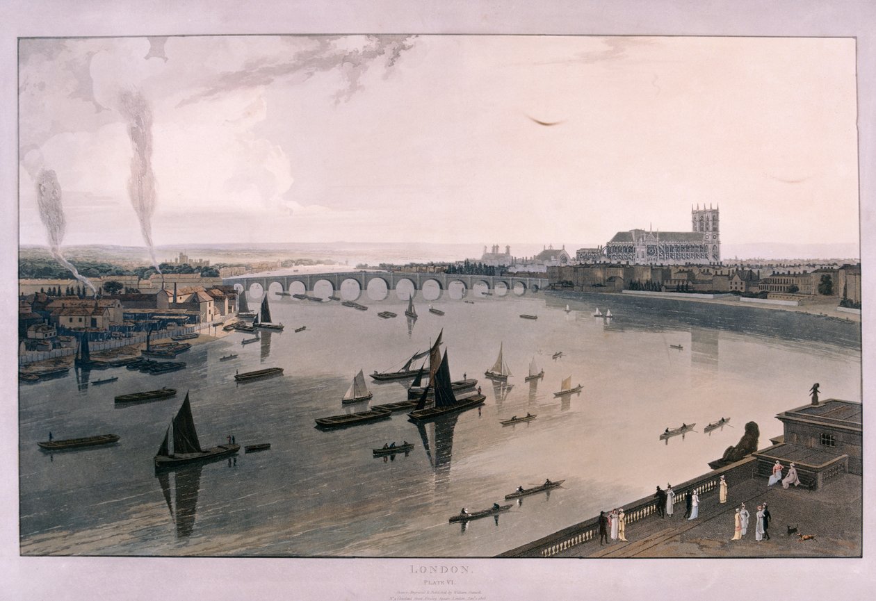 Widok Londynu z Somerset House, 1805 autorstwa William Daniell