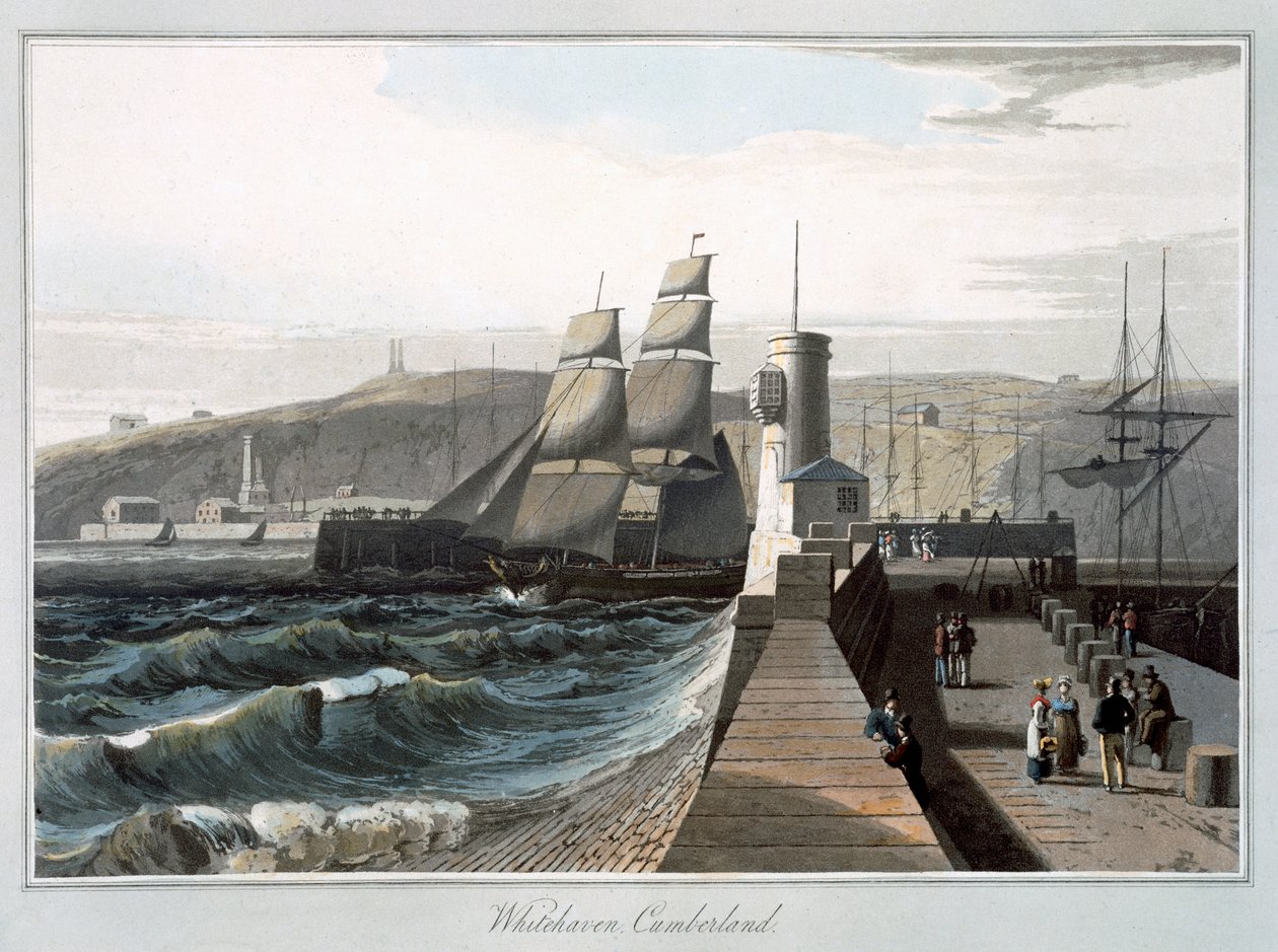 „Whitehaven, Cumberland”, 1814-1825 autorstwa William Daniell