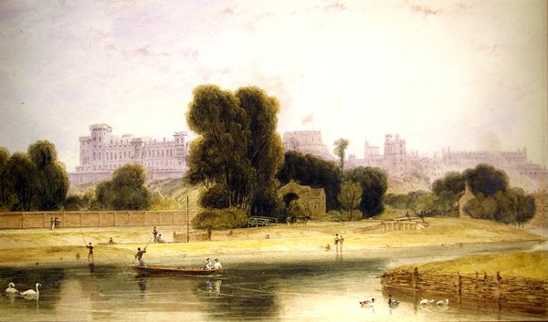 Zamek Windsor z Eton, Berkshire autorstwa William Daniell