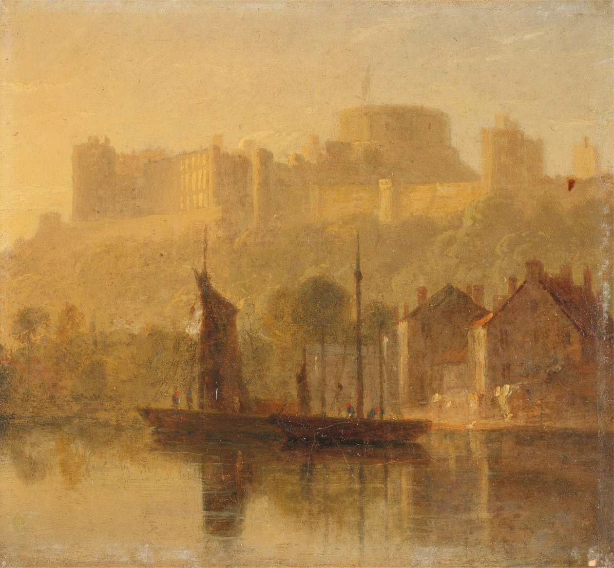 Castelo de Windsor do Thamespolish autorstwa William Daniell