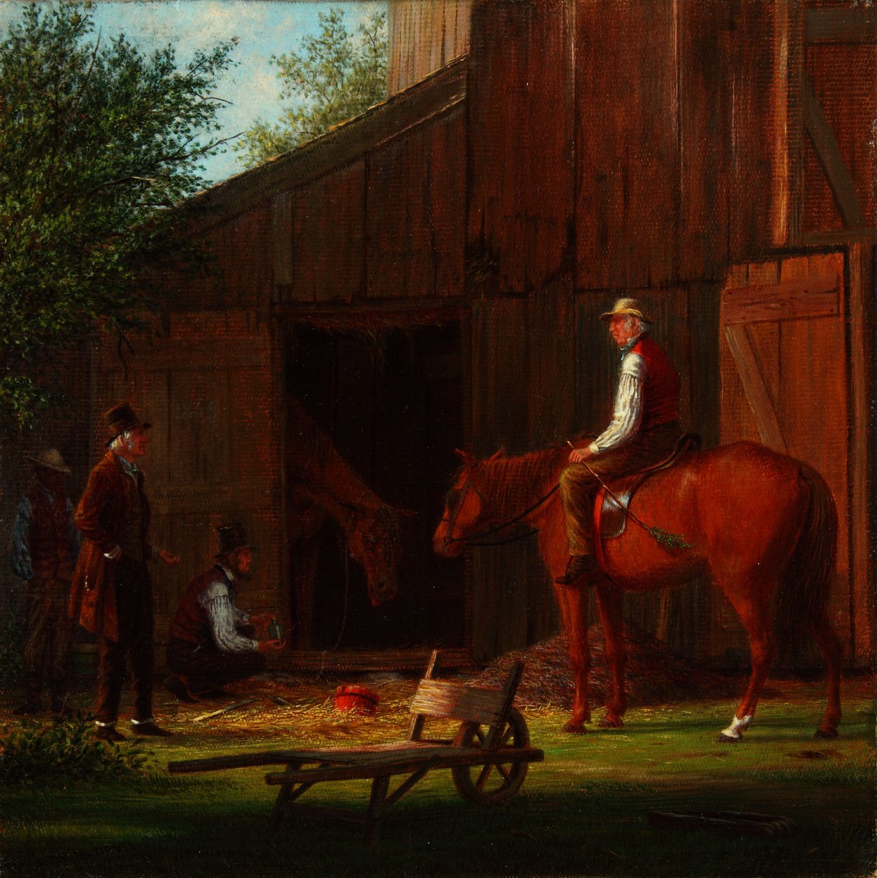 Chory koń 1869 (olej na płótnie) autorstwa William Davis