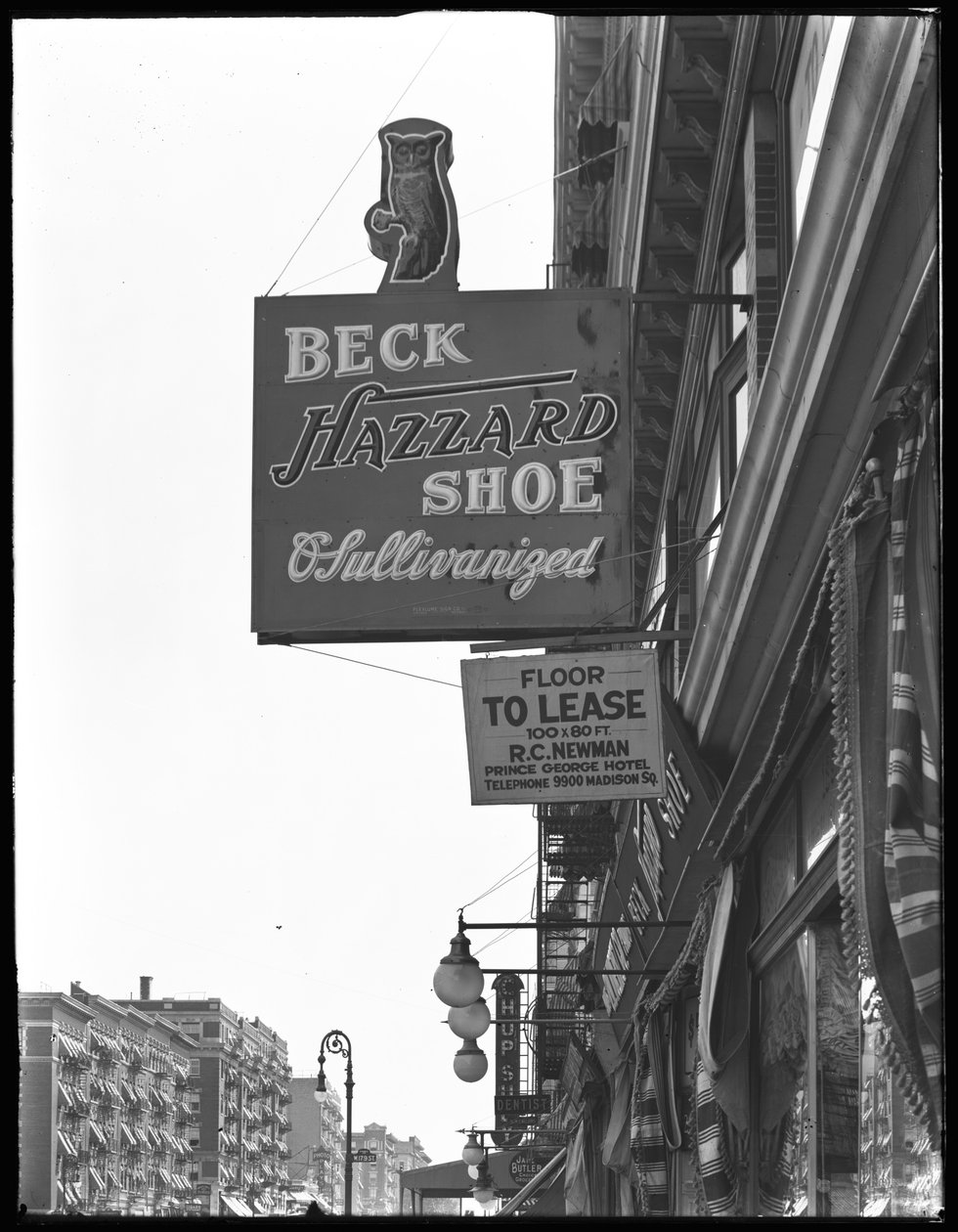 Znak Beck Hazzard Shoes, Nowy Jork, lipiec 1916 r. autorstwa William Davis Hassler