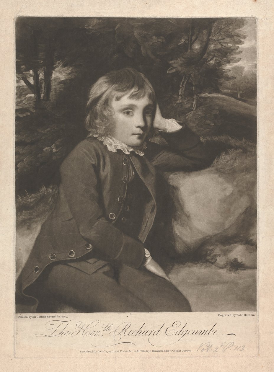 Czcigodny Richard Lord Edgcumbe, 1. baron Edgcumbe autorstwa William Dickinson