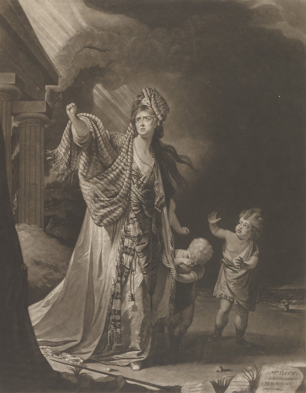 Pani Yates w postaci Medei, 1771. autorstwa William Dickinson