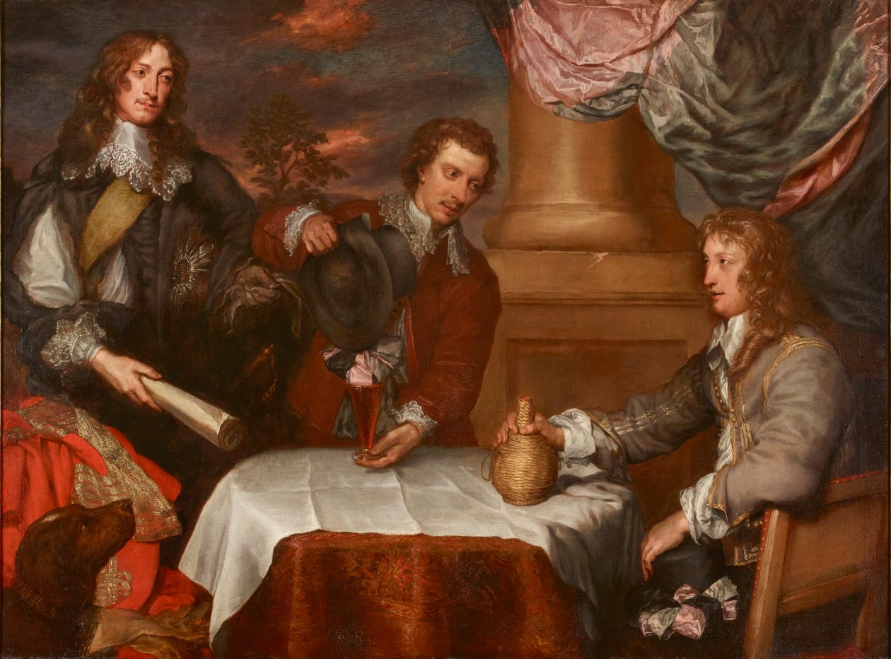 Portret księcia Ruperta, pułkownika Williama Legge i pułkownika Johna Russella, 1645-1646 autorstwa William Dobson