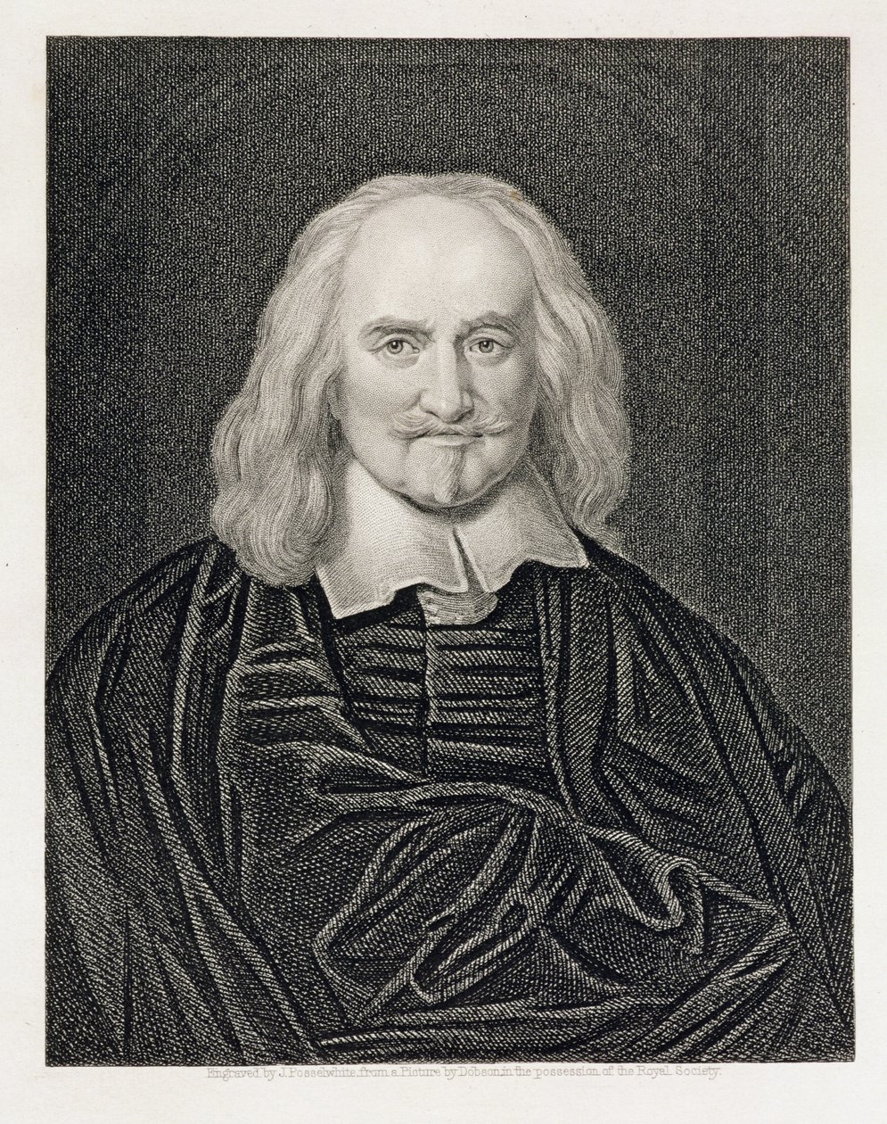 Portret Thomasa Hobbesa (1588-1679) ryty przez Jamesa Posselwhite