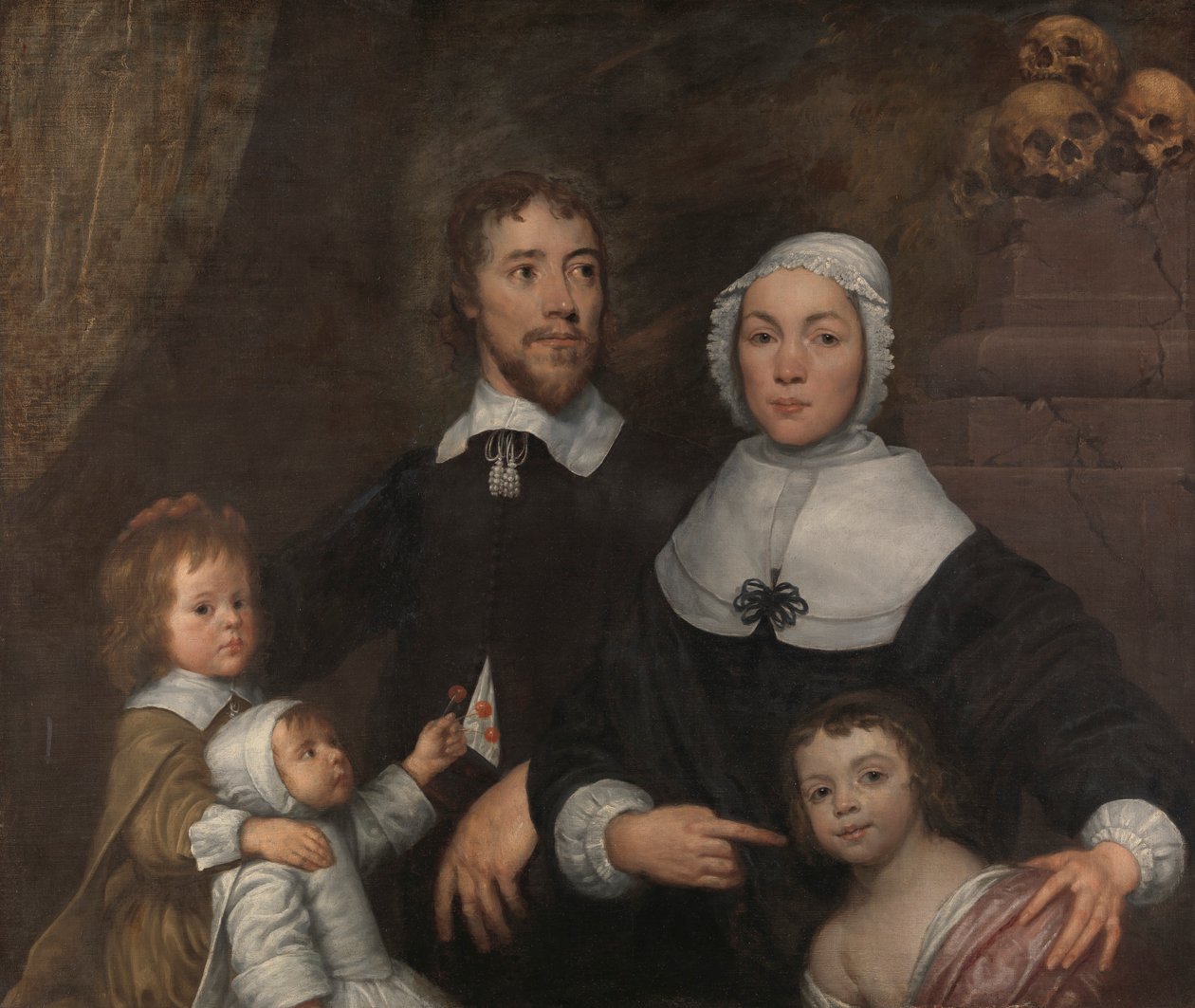 Portret rodziny, prawdopodobnie portret Richarda Streatfeilda autorstwa William Dobson