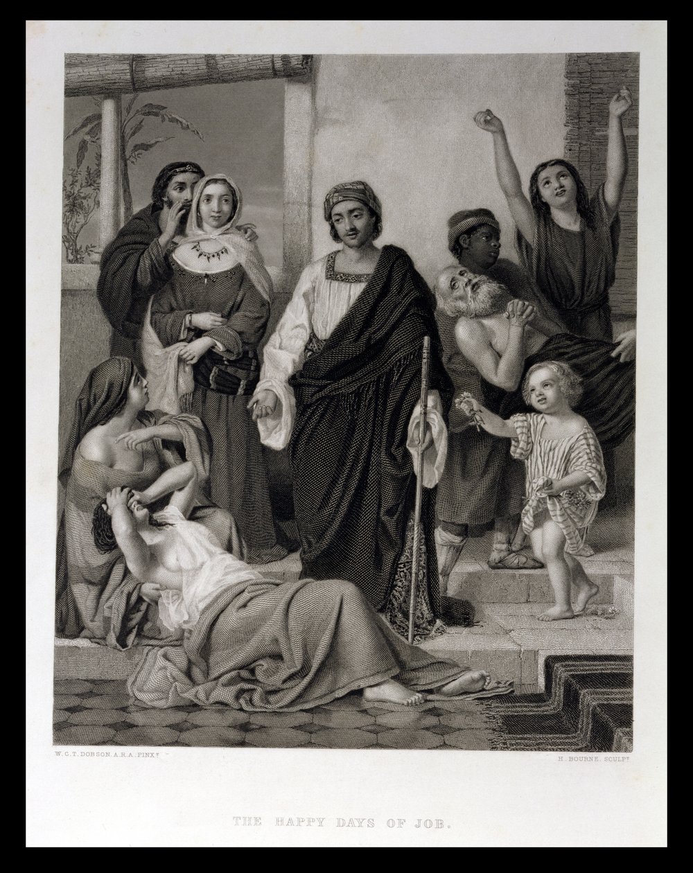 Szczęśliwe dni pracy, grawerowane przez H. Bourne autorstwa William Dobson