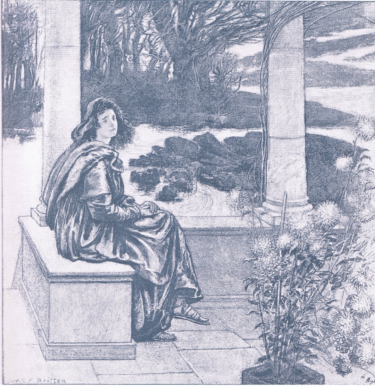 Listopad, z The Magazine of Art 1893, Cassell and Company autorstwa William Edward Frank Britten