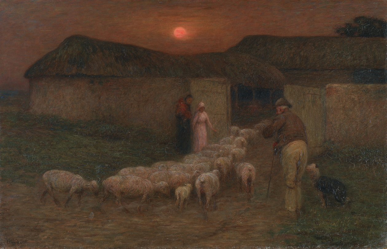 Składanie czasu, ok. 1900 (olej na płótnie) autorstwa William Edward Stott