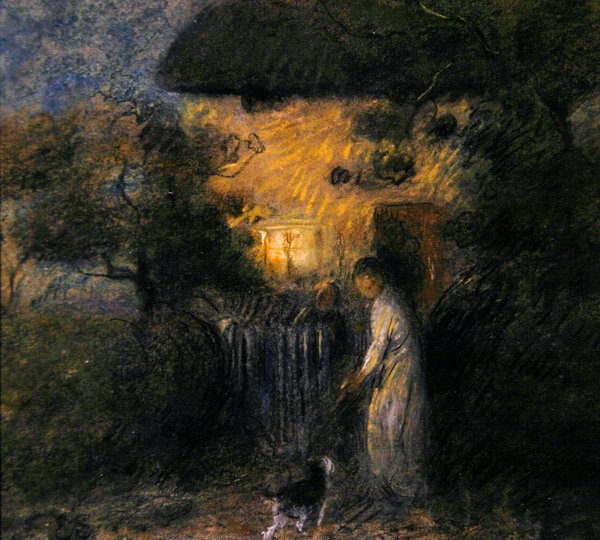 Zabłąkany kot, ok. 1890 (pastel na papierze) autorstwa William Edward Stott