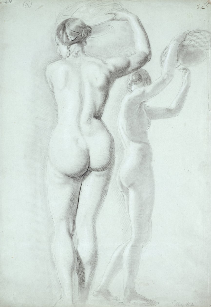 Studia postaci (ołówek na papierze) autorstwa William Etty