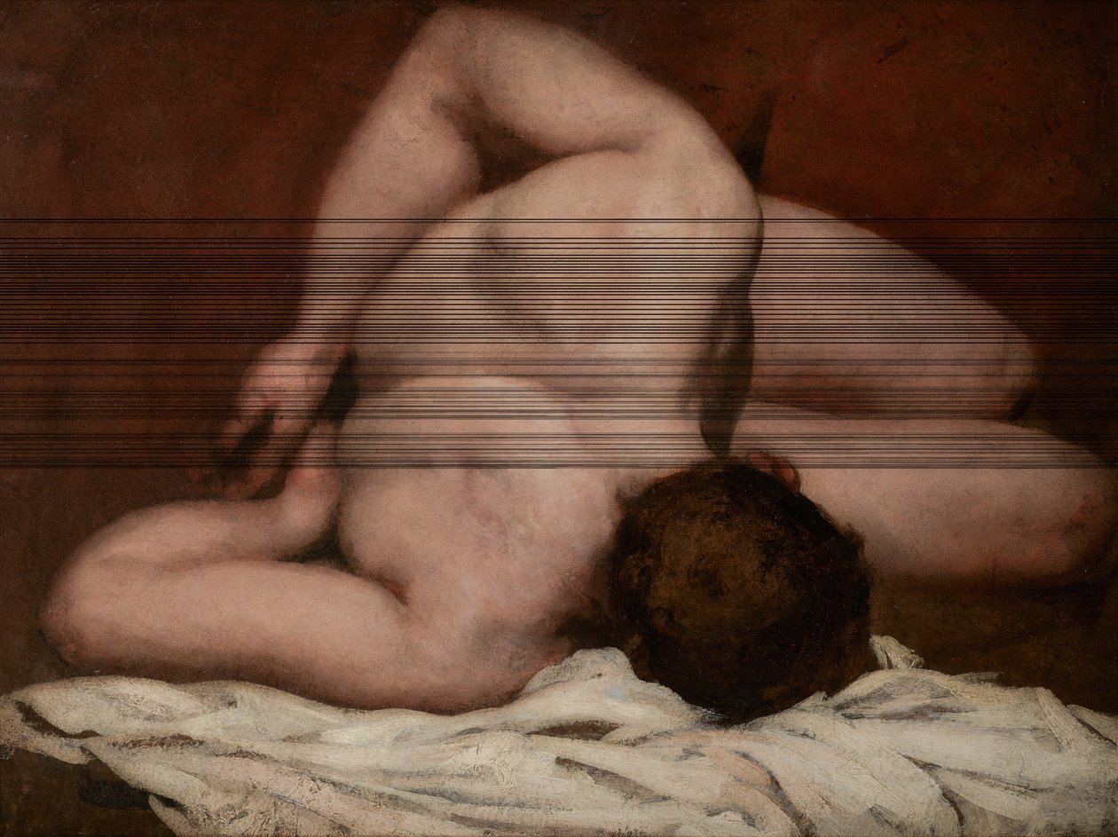 Akt męski (olej na płótnie) autorstwa William Etty