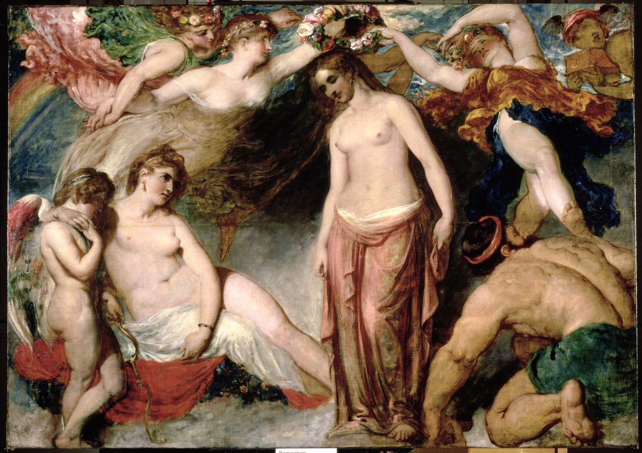 Pandora w koronie pór roku, 1824 autorstwa William Etty