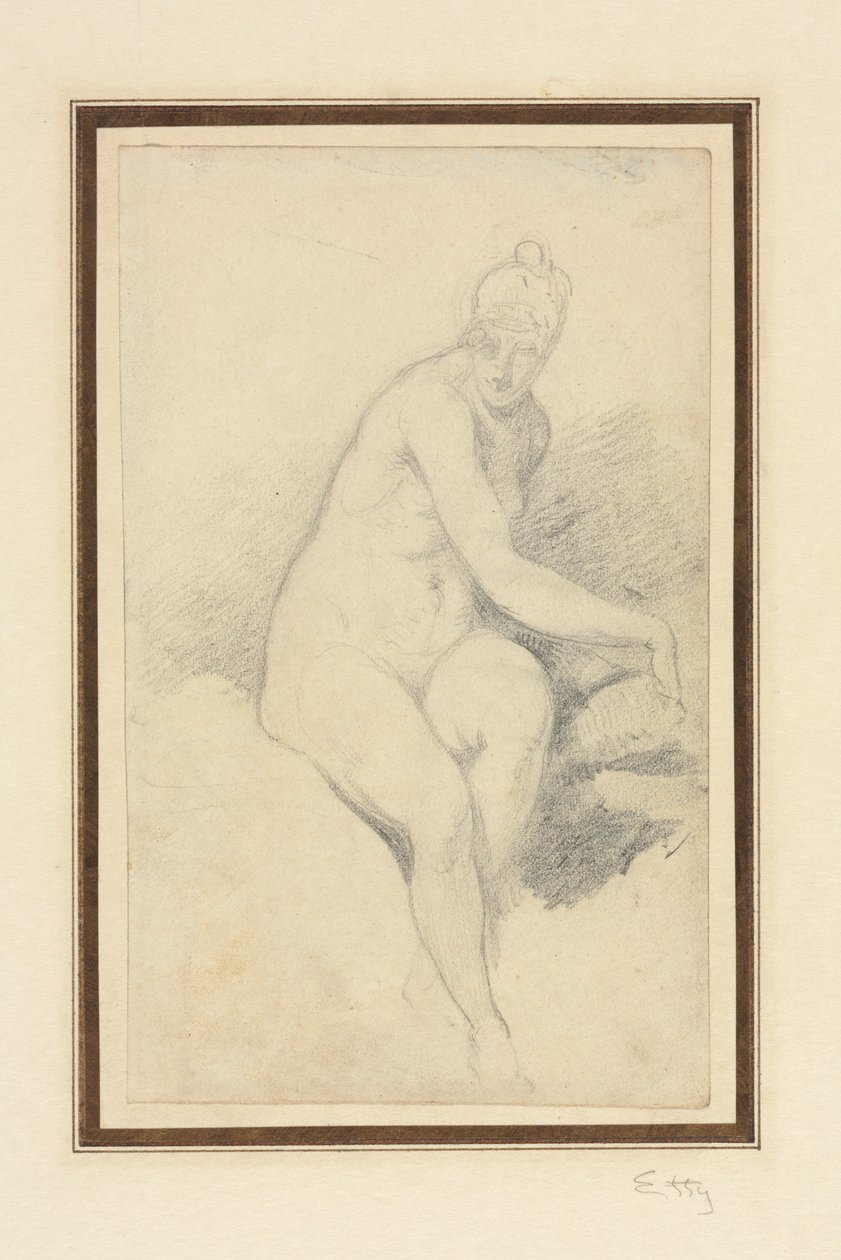Siedząc nago autorstwa William Etty