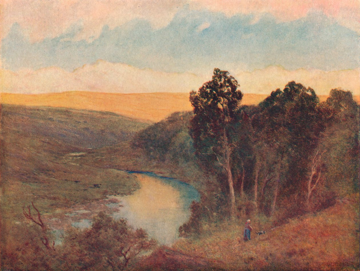 „Popołudniowe słońce na wzgórzach Galloway”, c1893 autorstwa William Eyre Walker