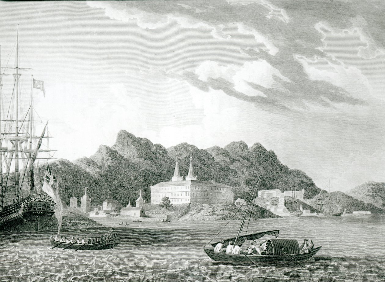 Port Rio Janeiro, z Klasztorem Benedyktynów, autorstwa William F. Wilson