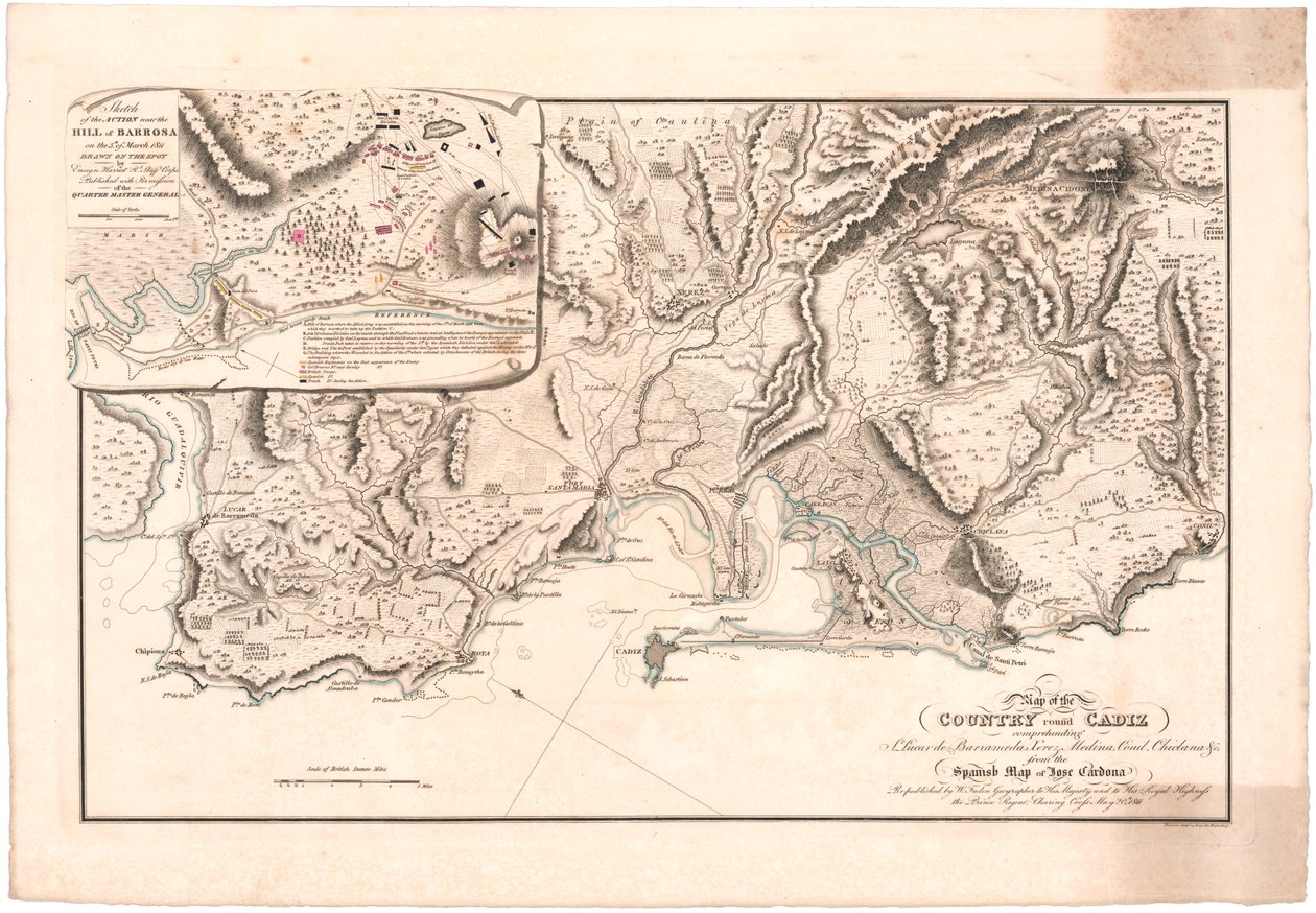 Mapa Kadyksu autorstwa William Faden