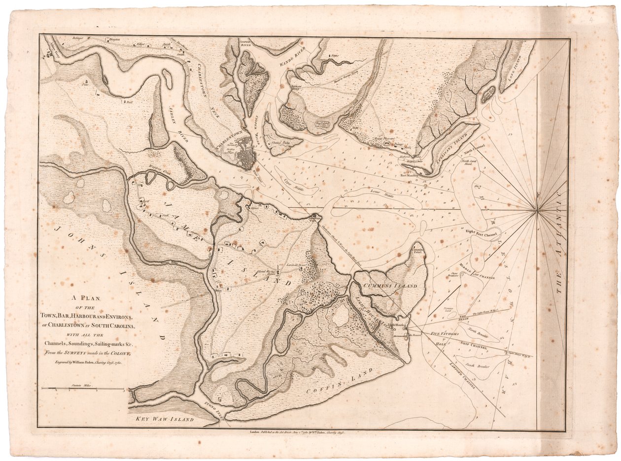 Plan Charlestown, SC autorstwa Fadena autorstwa William Faden