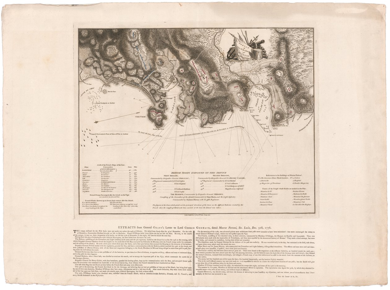 Plan Ste. Lucie autorstwa Fadena autorstwa William Faden