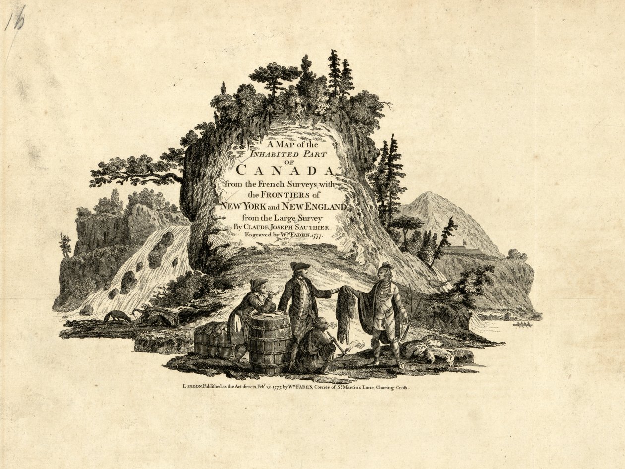 Indianie w handlu futrami w Kanadzie, 1777. autorstwa William Faden