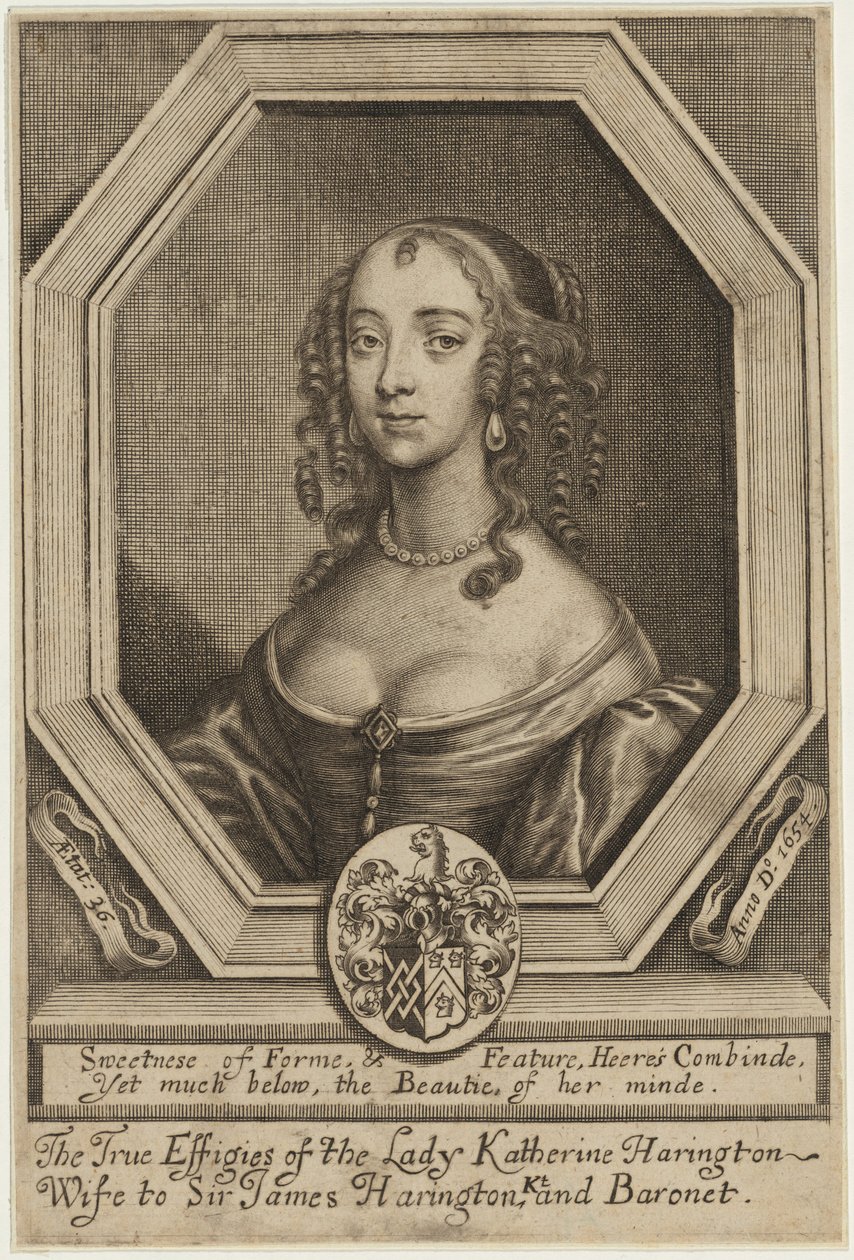 Lady Katherine Harrington autorstwa William Faithorne