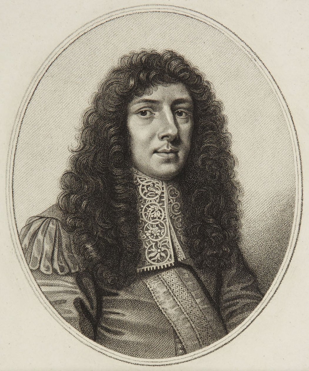 Portret Johna Aubreya autorstwa William Faithorne