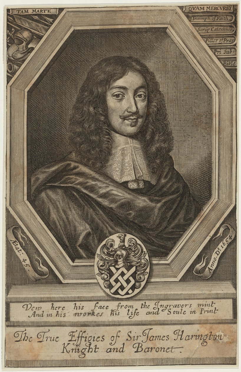 Sir James Harrington, baronet autorstwa William Faithorne