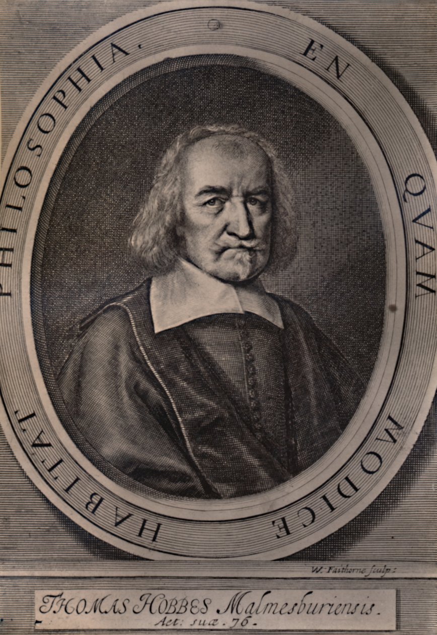 Thomas Hobbes, angielski filozof, c1668 1894 autorstwa William Faithorne