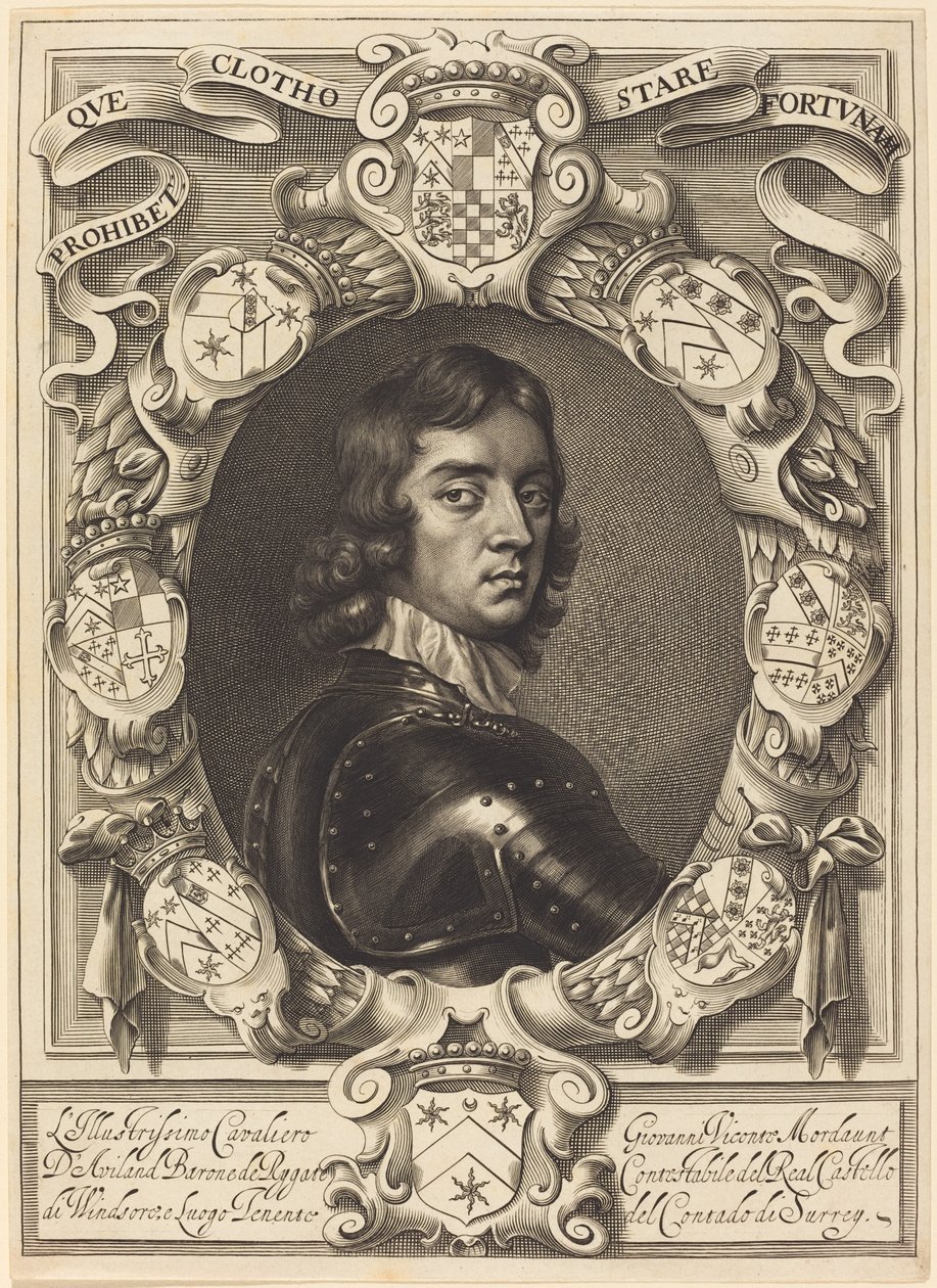 John Mordaunt, wicehrabia Mordaunt autorstwa William Faithorne after Robert Walker