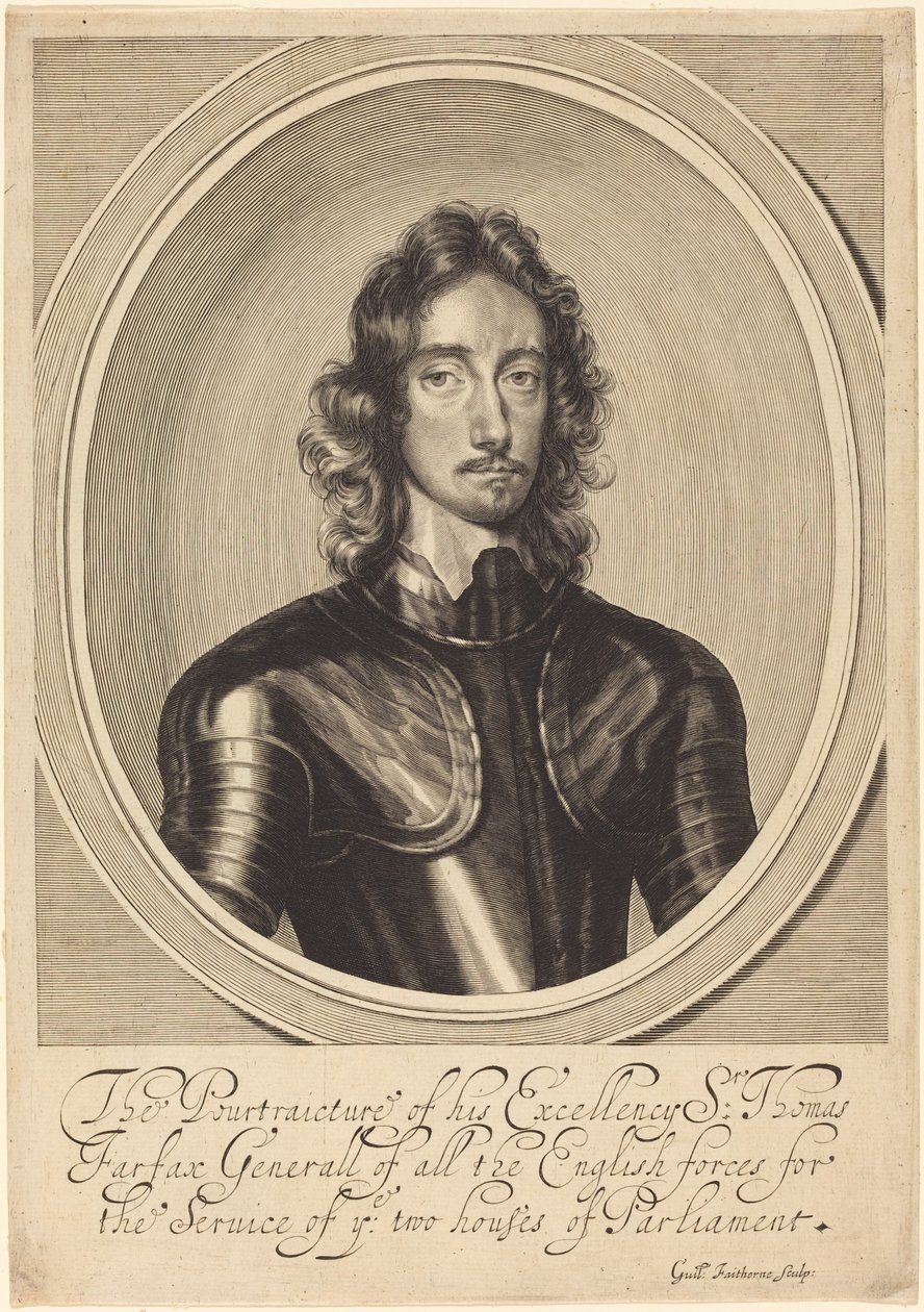 Lord Thomas Fairfax autorstwa William Faithorne after Robert Walker