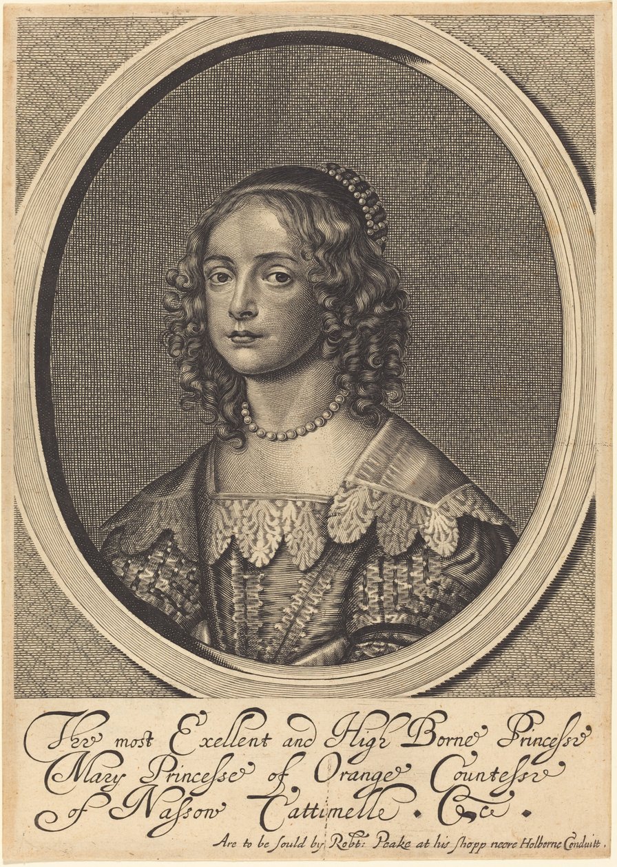 Maryja, Księżniczka Orange autorstwa William Faithorne after Sir Anthony van Dyck
