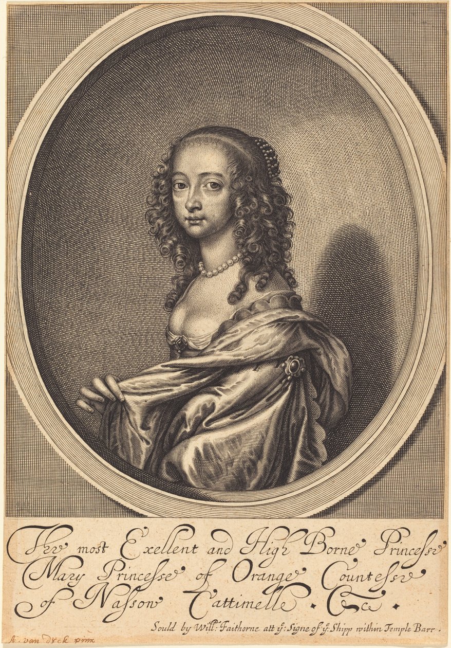 Maryja, Księżniczka Orange autorstwa William Faithorne after Sir Anthony van Dyck