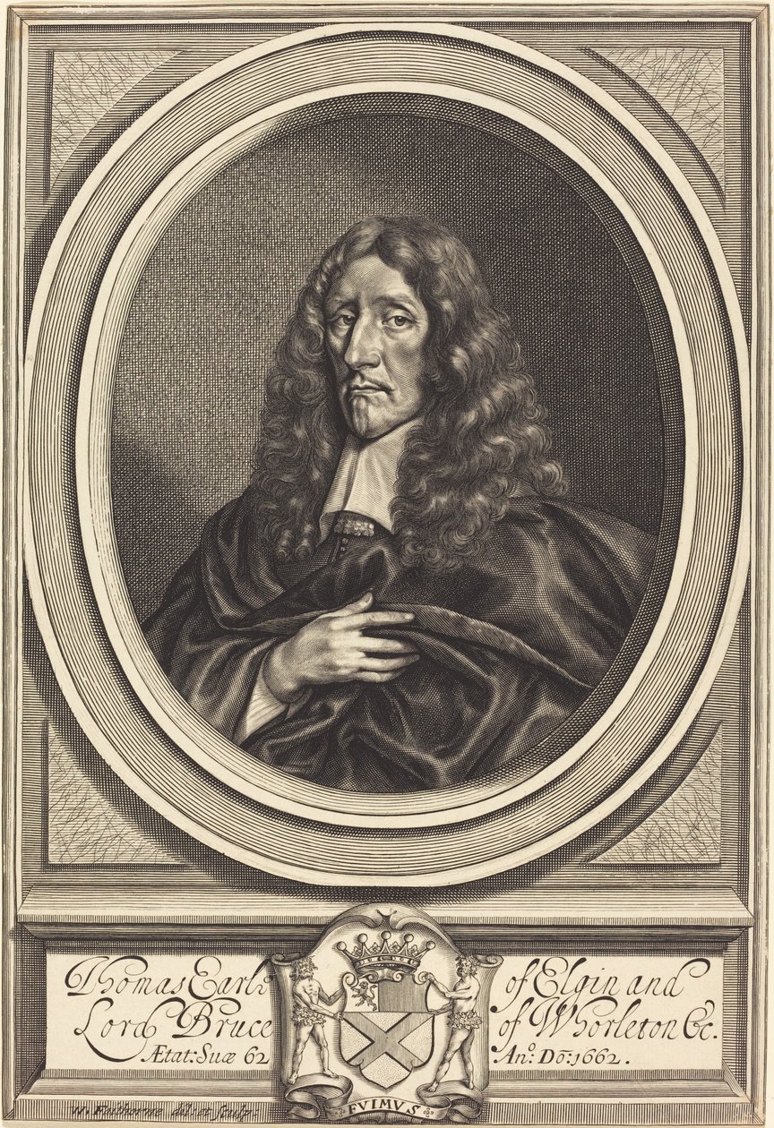 Thomas Bruce, hrabia Elgin autorstwa William Faithorne after Sir Anthony van Dyck