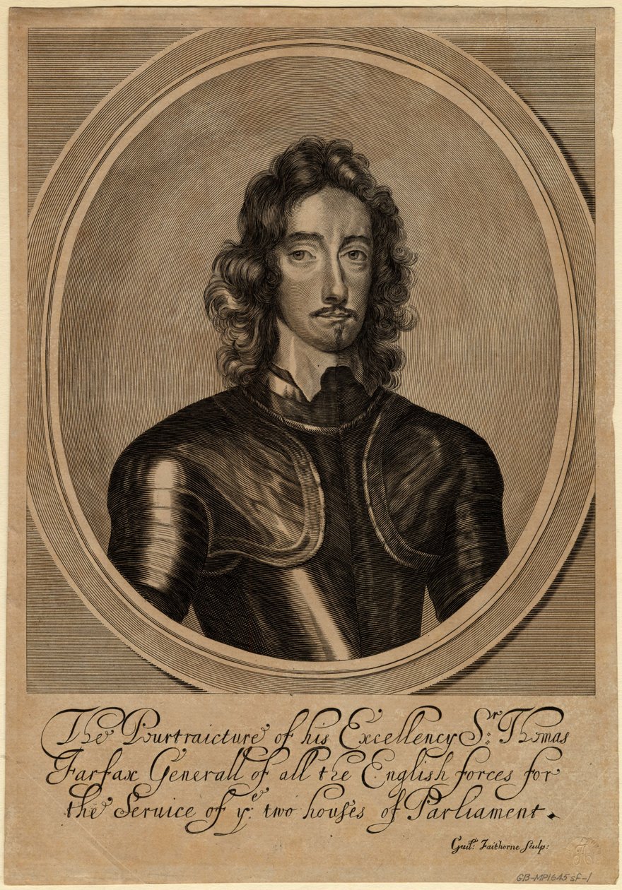 Thomas Fairfax, 3. Lord Fairfax z Cameron, 1645 r autorstwa William Faithorne the Elder