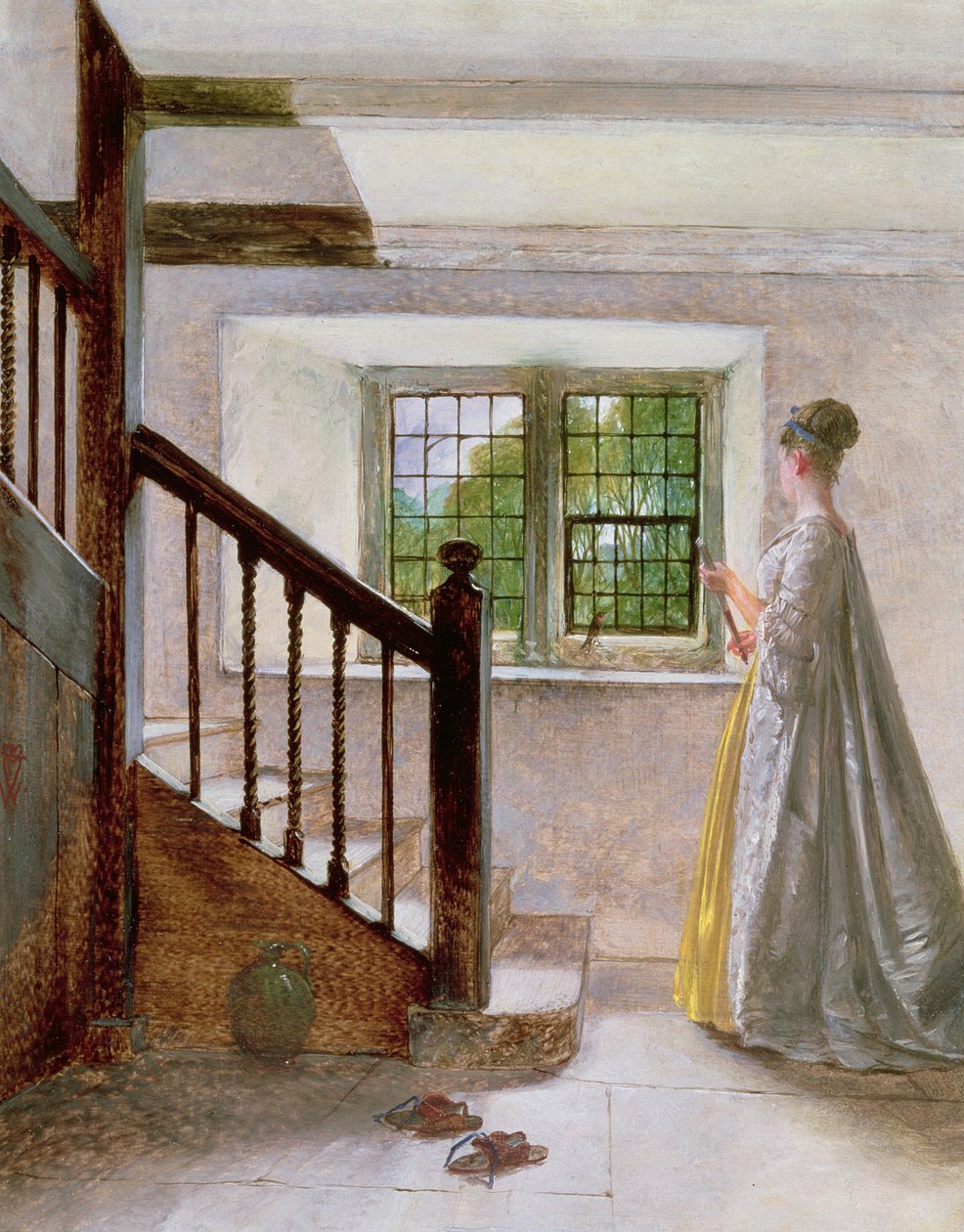 Wnętrze Haddon Hall, XIX wiek autorstwa William Fettes Douglas