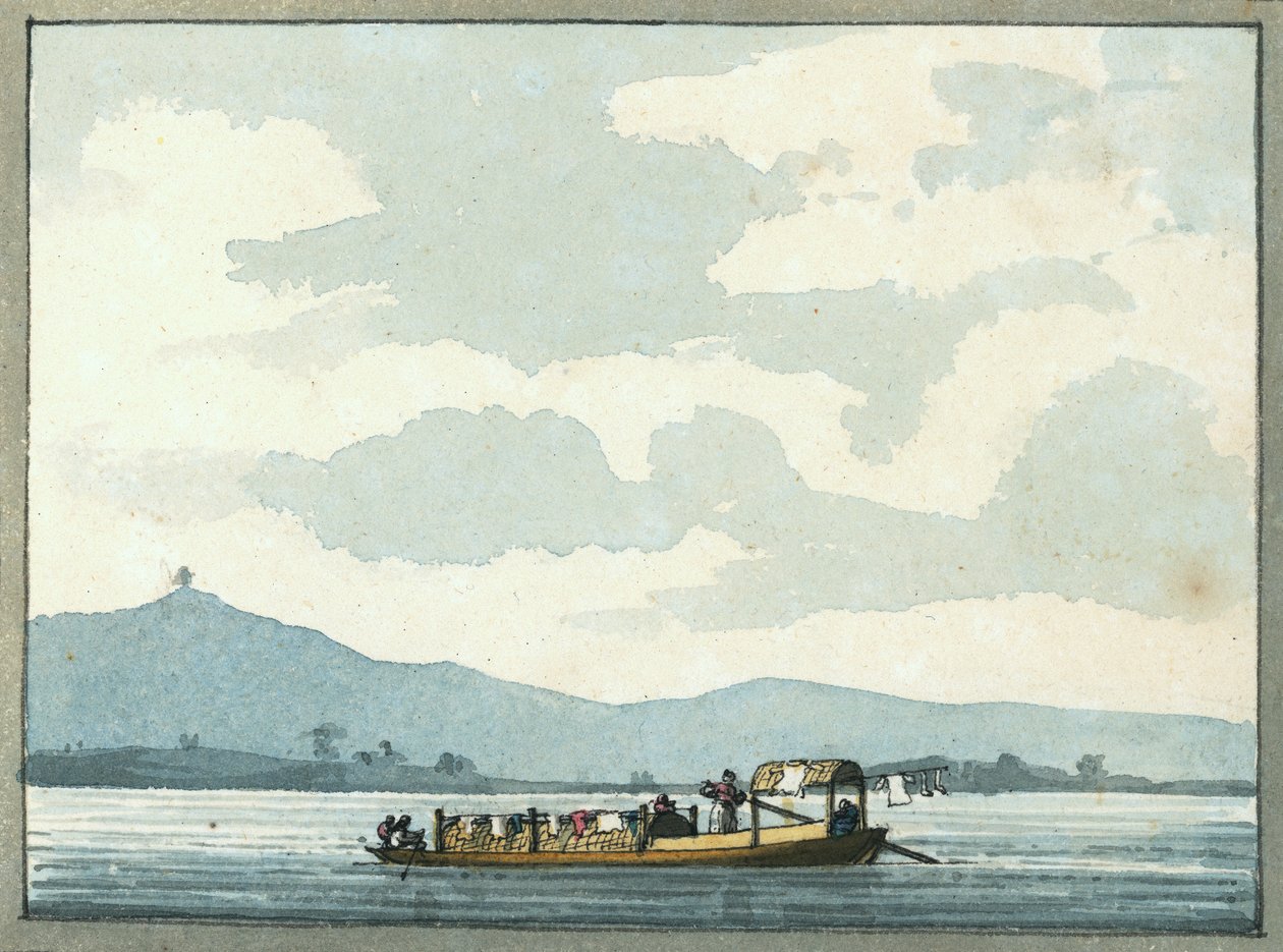 Chińska łódź rzeczna autorstwa William Ffarington