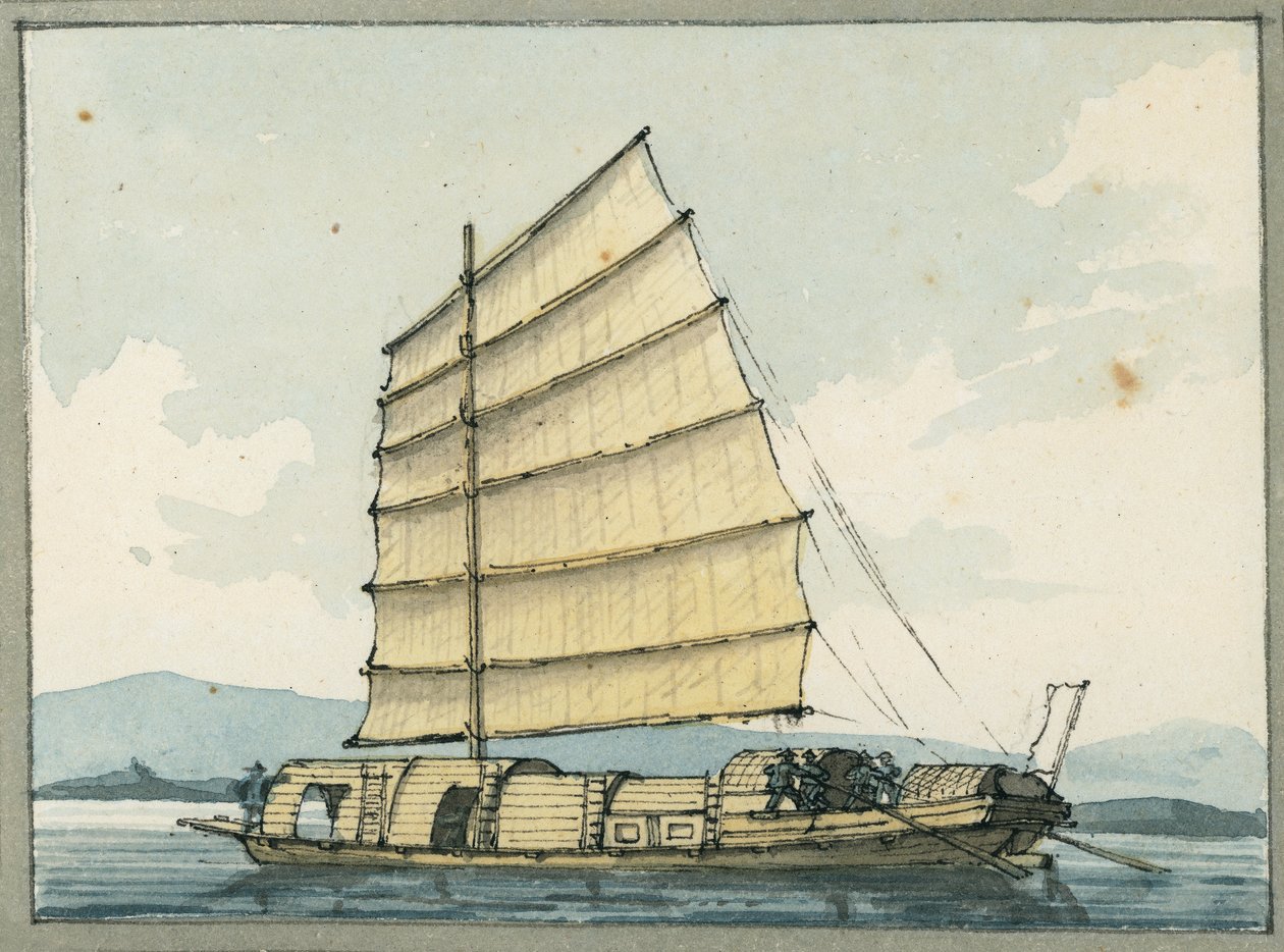 Chińska łódź handlowa autorstwa William Ffarington