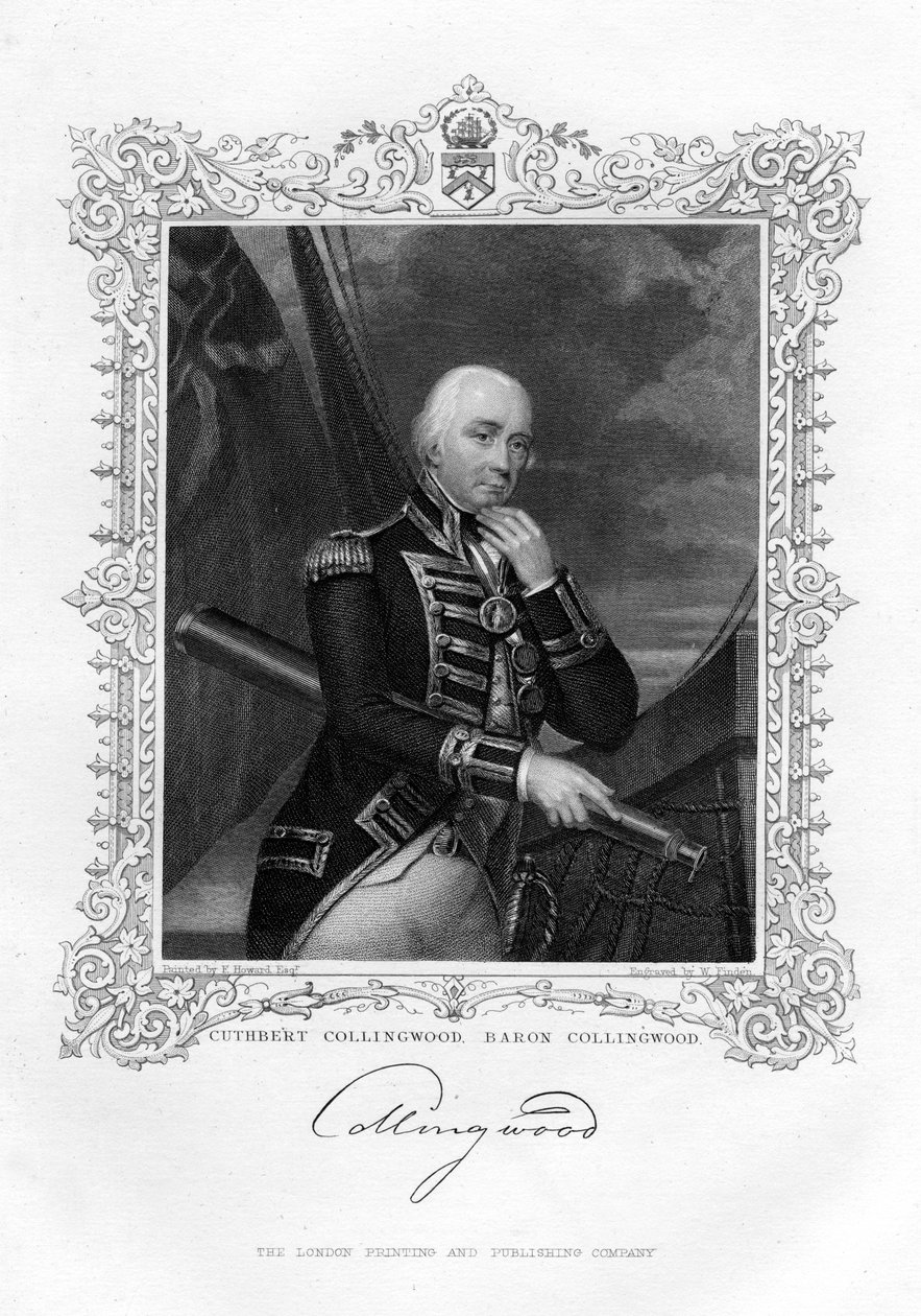 Cuthbert Collingwood, 1. baron Collingwood, brytyjski admirał Royal Navy, XIX wiek. autorstwa William Finden