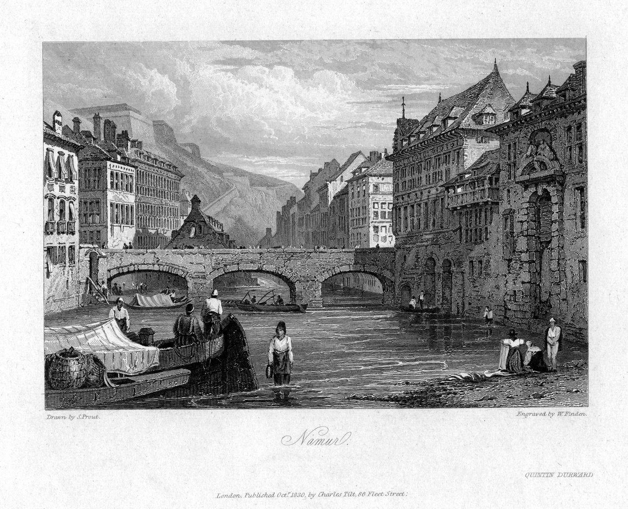 Namur, Belgia, 1830 autorstwa William Finden