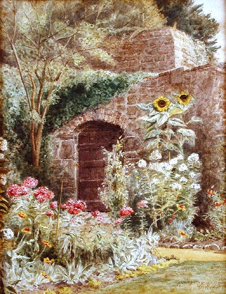 W obrębie starych murów (ołówek i akwarela na papierze) autorstwa William Foster