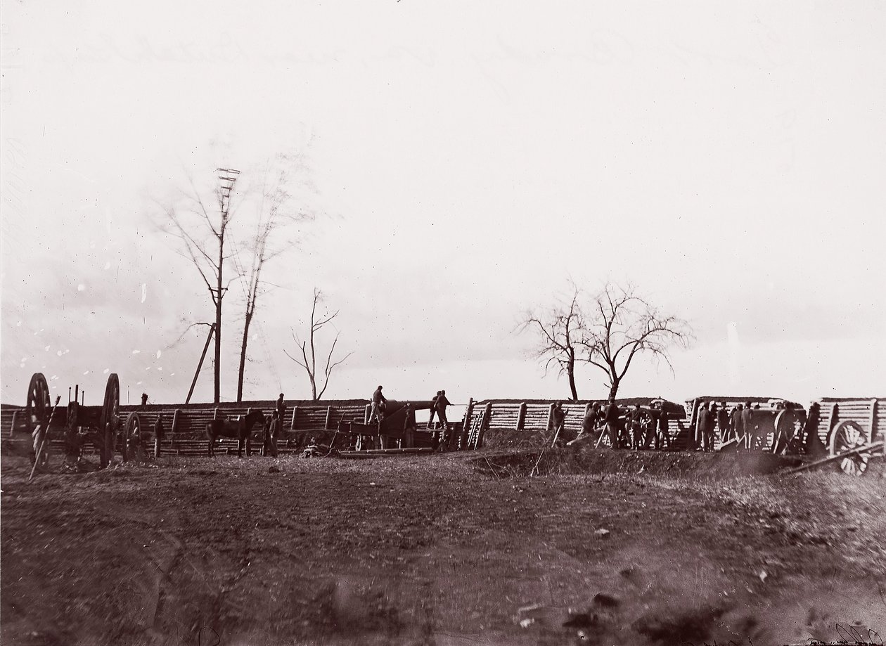 Fort Brady, Virginia, niedaleko Dutch Gap, 1865. autorstwa William Frank Browne