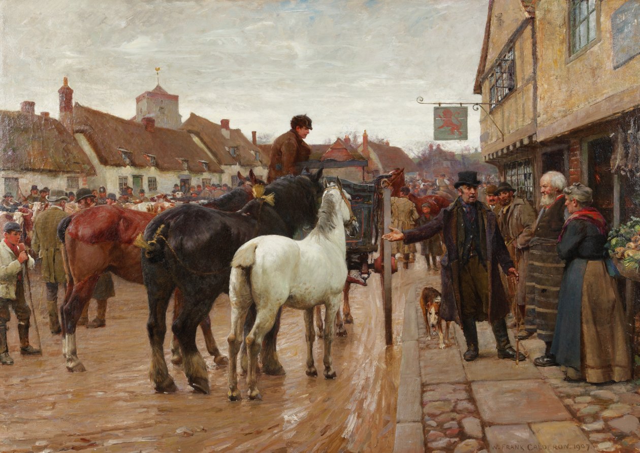 Dzień Targowy, 1907 autorstwa William Frank Calderon