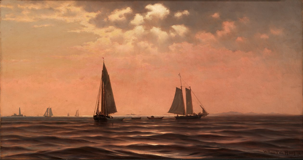 Popołudnie w zatoce Saco, wybrzeże Maine, 1874. autorstwa William Frederick De Haas