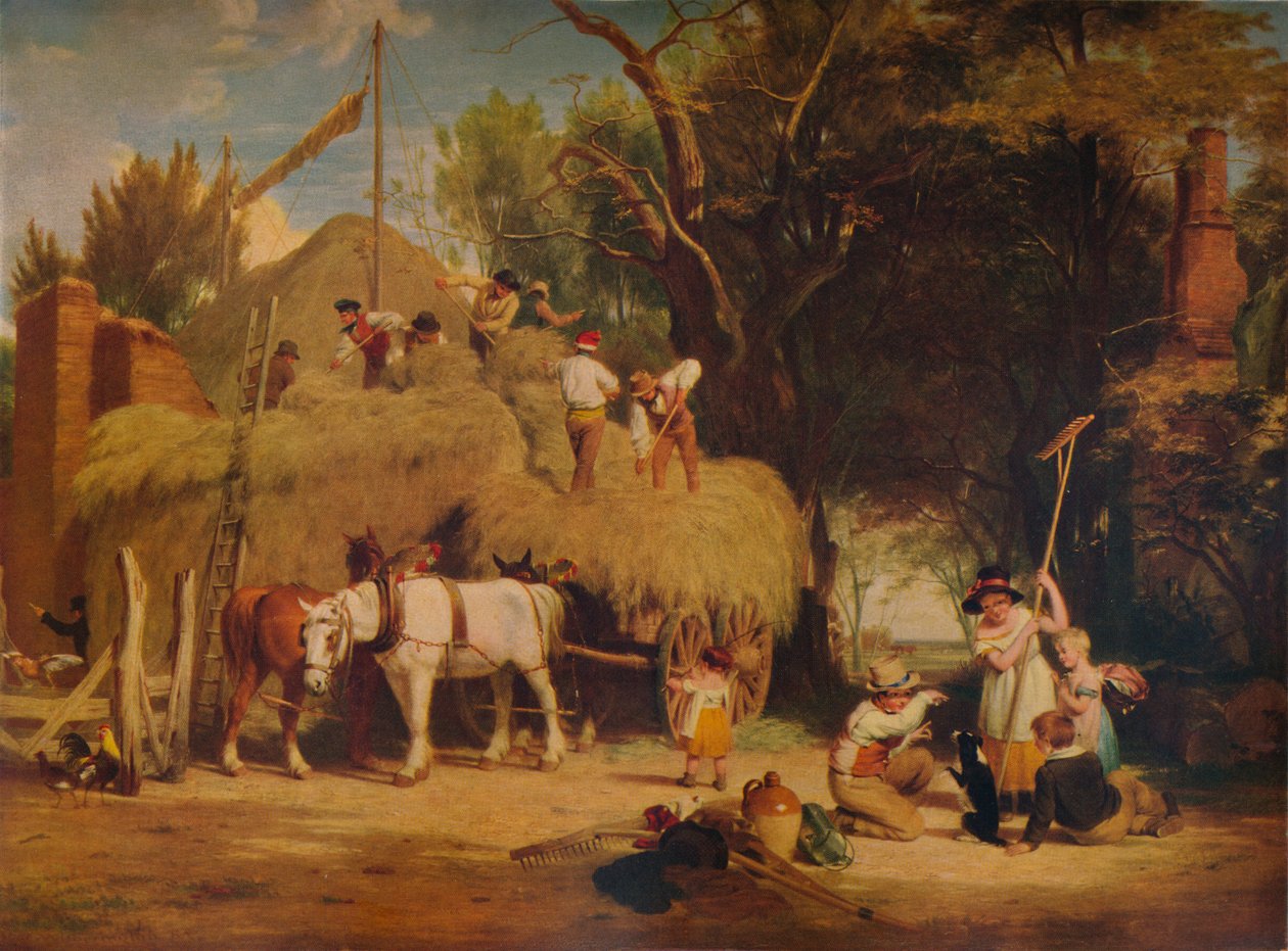 Układanie siana, 1840, 1938 autorstwa William Frederick Witherington