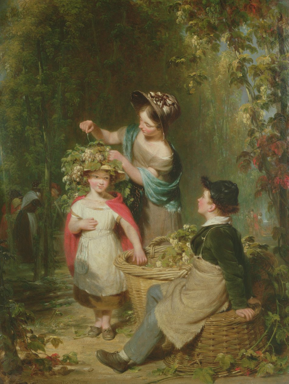 Girlanda chmielowa, 1834 autorstwa William Frederick Witherington