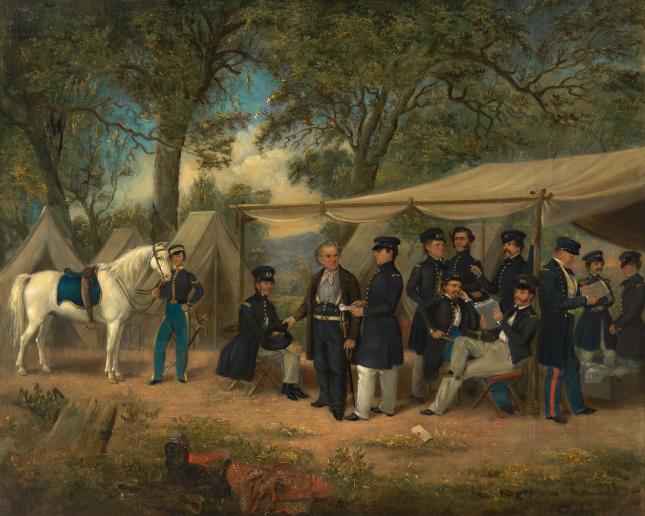 Zachary Taylor w Walnut Springs, 1847. autorstwa William Garl Browne